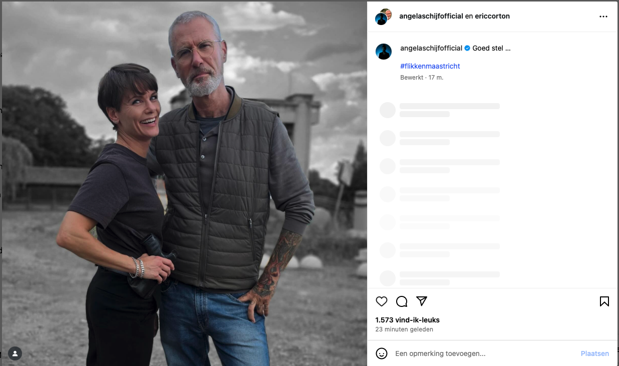 Angela Schijf en Eric Corton